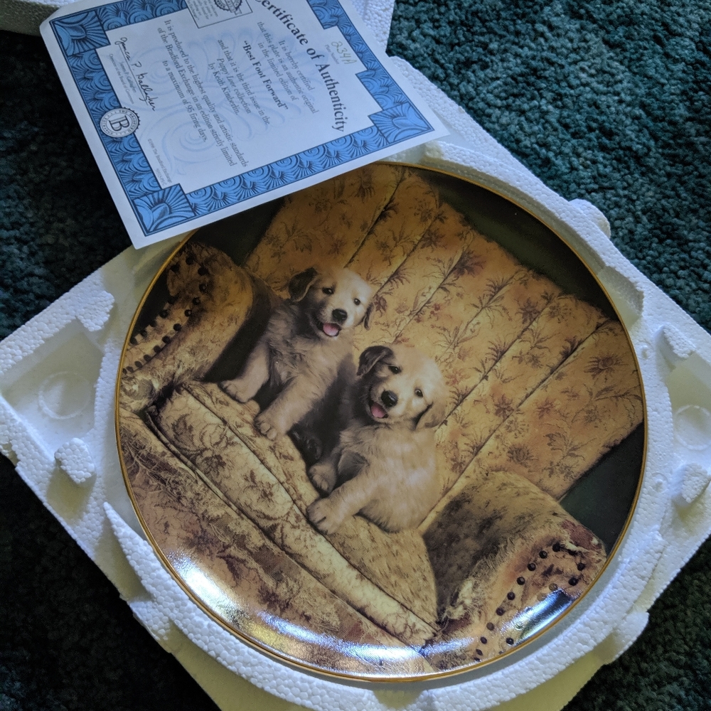 Puppy love collection plate